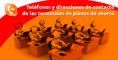 Teléfonos de las terminales de ahorro