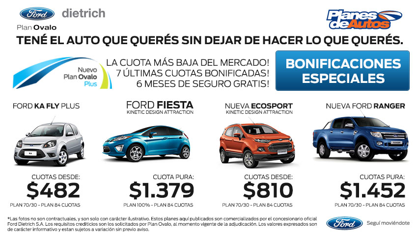 Aprovechá las mejores Ofertas que tiene Ford Plan Ovalo